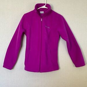 Columbia Vibrant Pink Fleece Jacket; Full Zip, small ladies. EXCELLENT CONDITION